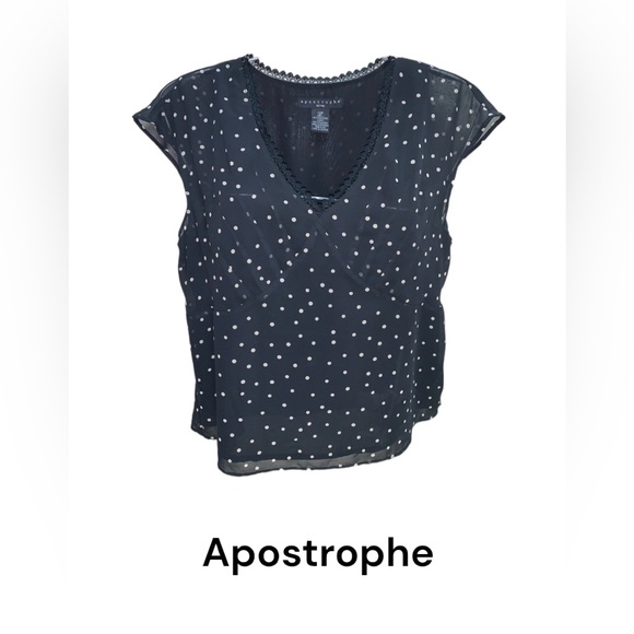 apostrophe Petite polka dot sheer blouse - Picture 1 of 14